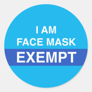 I Am Face mask Exempt Stickers