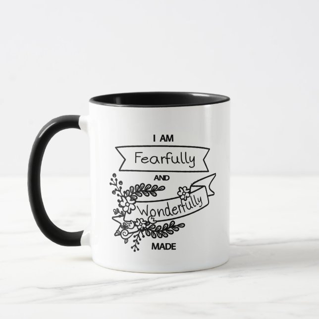 I Am Fearfully and Wonderfully Made Mug (Left)