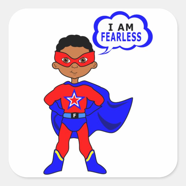 I Am Fearless Square Sticker (Front)