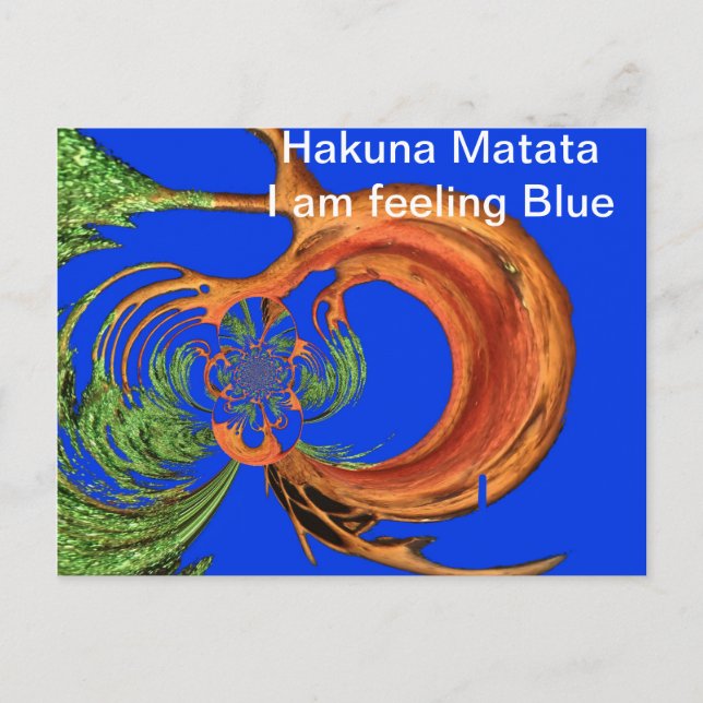 I am feeling blue Customize Product Postcard (Front)