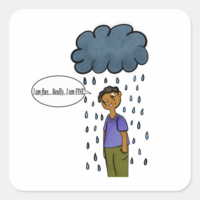 "I am Fine" Sticker (Front)
