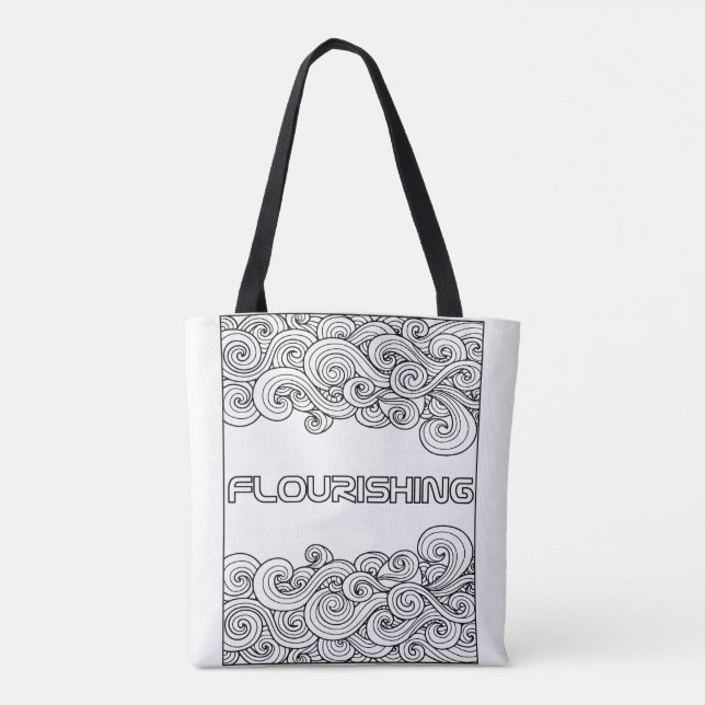 I AM Flourishing - Colour your own Tote bag (Back)