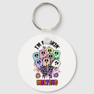 I am freakin' melting Halloween Ice cream Ghosts Keychain