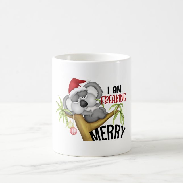 I am freaking merry - Christmas Koala Coffee Mug (Center)