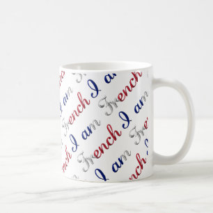 I am French Country Pride Typography Pattern Coffee Mug
