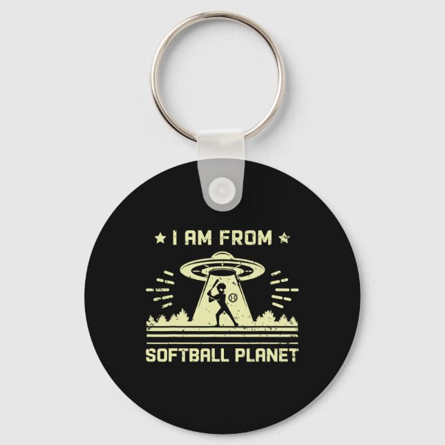 I Am From Softll Planet Funny Softll Alien  Keychain (Front)