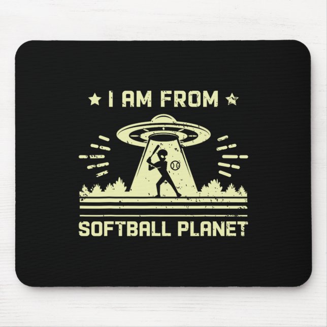 I Am From Softll Planet Funny Softll Alien  Mouse Pad (Front)