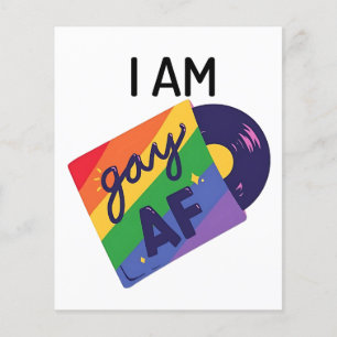 I Am Gay AF Funny LGBT Pride Month Flyer