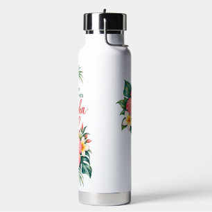 I Am Gifted w/Aloha Tropical Floral Water Bottle