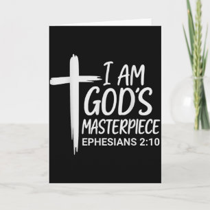 I Am God`s Masterpiece Christian Ephesians 2_20 _1 Card