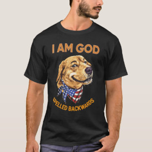 I Am God Spelled Backwards Smile Yellow Labrador H T-Shirt