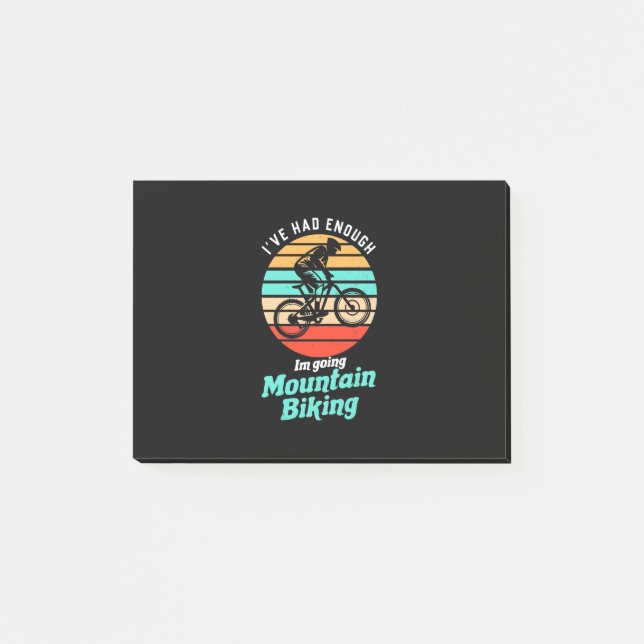 I Am Going Mountain Biking Post-it Notes (Front)