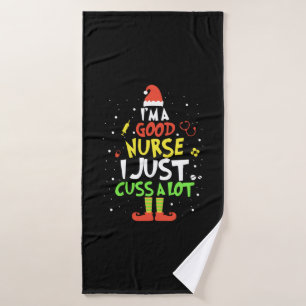 i am good nurse i just cuss a lot tree nurse bath towel