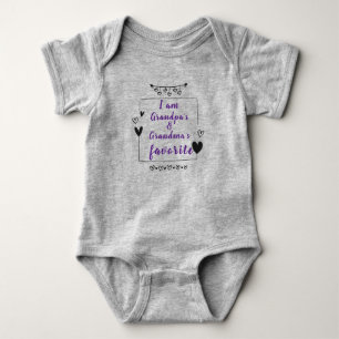 "I Am Grandpa's and Grandma's Favourite" Baby Bodysuit