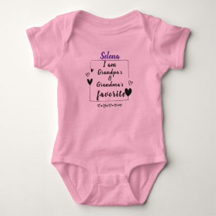 "I Am Grandpa's and Grandma's Favourite" Baby Bodysuit