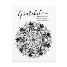 I AM Grateful Affirmation and Intention Mandala