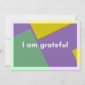 "I am grateful" Thank You Card