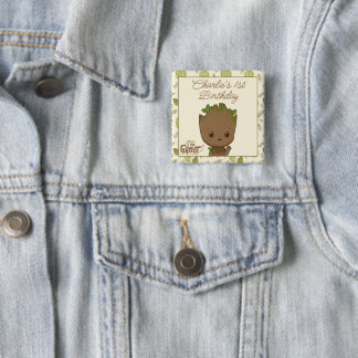 I am Groot | 1st Birthday 2 Inch Square Button