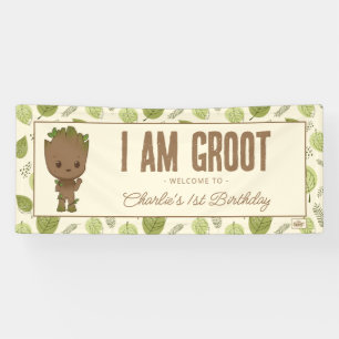 I am Groot   1st Birthday Banner