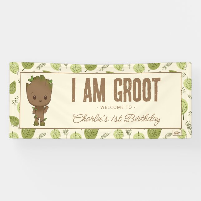 I am Groot | 1st Birthday Banner (Horizontal)