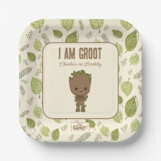 I am Groot | 1st Birthday Paper Plate