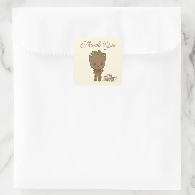 I am Groot | 1st Birthday Square Sticker (Bag)