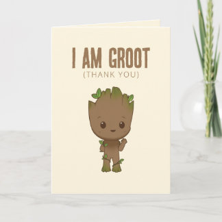 I am Groot | 1st Birthday Thank You Card