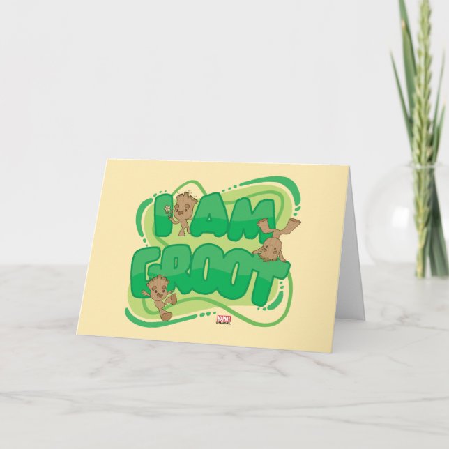 I Am Groot Character Art Text Card (Front)