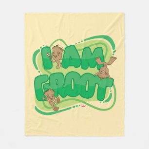 I Am Groot Character Art Text Fleece Blanket
