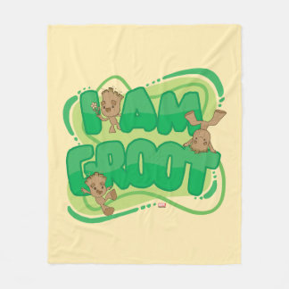 I Am Groot Character Art Text Fleece Blanket