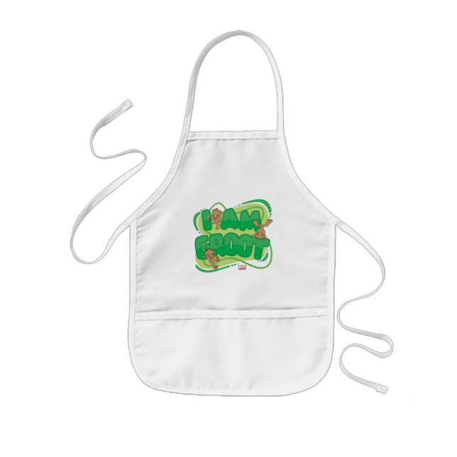 I Am Groot Character Art Text Kids Apron (Front)