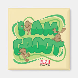 I Am Groot Character Art Text Magnet