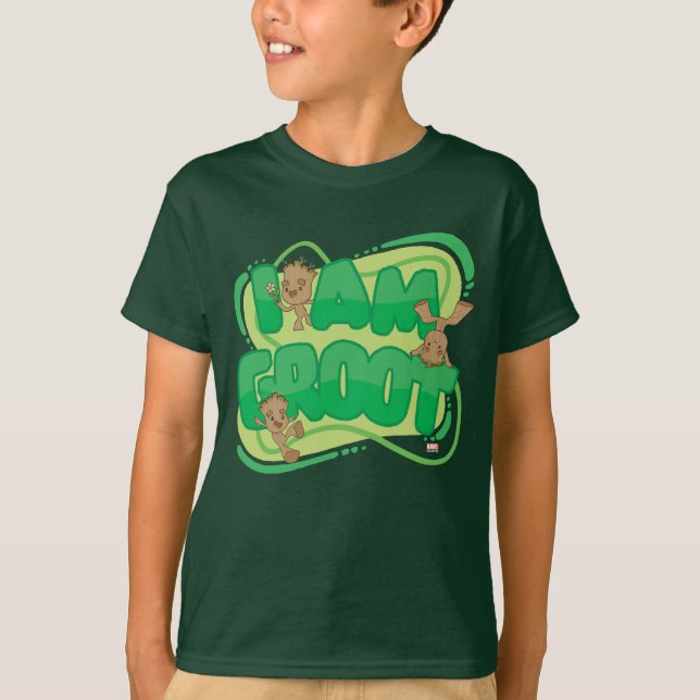 I Am Groot Character Art Text T-Shirt (Front)
