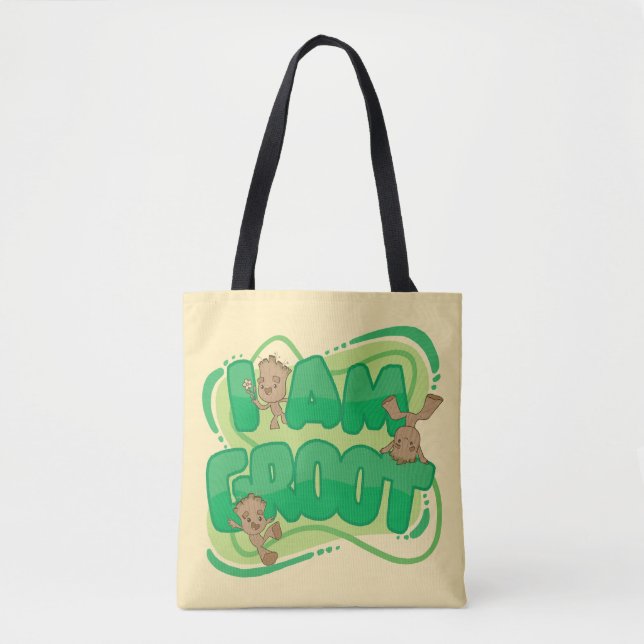 I Am Groot Character Art Text Tote Bag (Front)