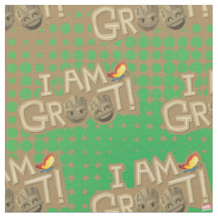 "I Am Groot" Emoji Fabric