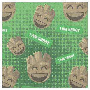 "I Am Groot" Text Emoji Fabric