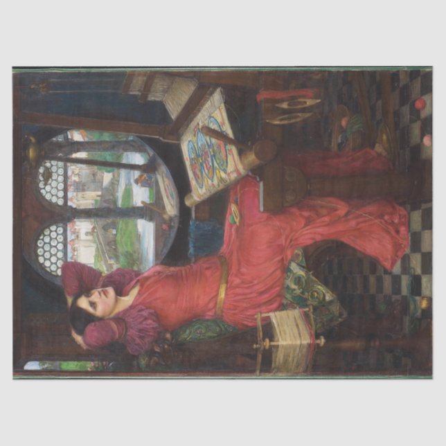 I am half-sick of shadows, said the Lady of Shalot Tissue Paper (Front)