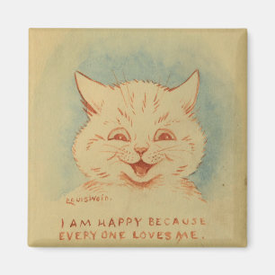 I Am Happy Because Everyone Loves Me (Ginger Cat) Magnet