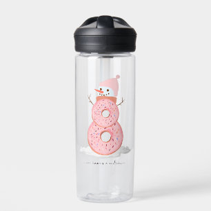 I am having a meltdown doughnut snowman water bottle