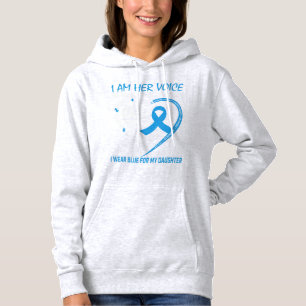 I am her voice she is my heart Autism awareness cl Hoodie