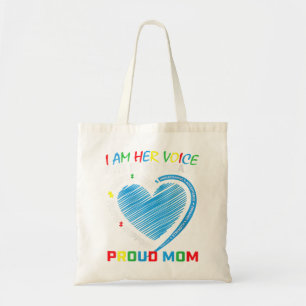 I am her voice she is my heart Autism awareness cl Tote Bag
