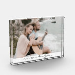 I Am Here For You Script Photo Block<br><div class="desc">Features I Am Here For You... in handwritten script with personal photo. Customize with your favourite photo. Ideal gift idea keepsake to keep fond memories alive.</div>