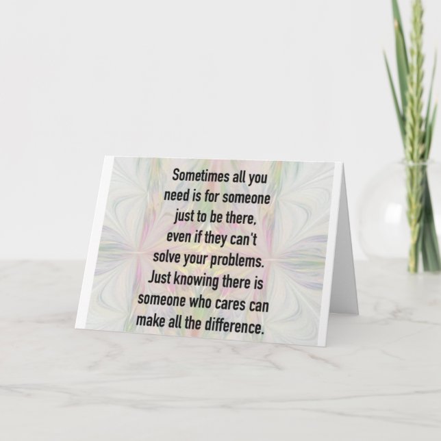 I AM "HERE FOR YOU" / SEE "YOU" SOON CARD (Front)