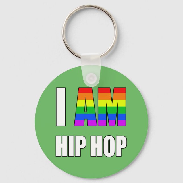 "I AM HIP HOP" RAINBOW LETTER KEYCHAIN (Front)