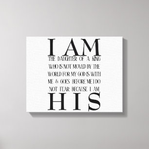 I Am His custom canvas