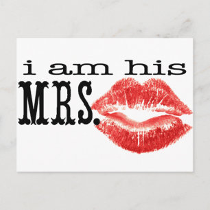 I am His Mrs. Postcard