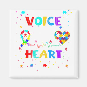 i am his voice he is my hear Autism Awareness auti Magnet