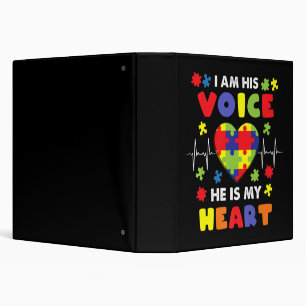 I Am His Voice He Is My Heart Autism Awareness Pre Binder
