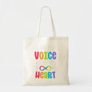 I Am His Voice He Is My Heart Autism Awareness Pre Tote Bag