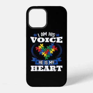 I Am His Voice He Is My Heart Autism Awareness Son iPhone 12 Case